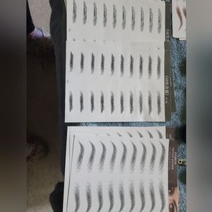 Temporary eyebrow tattoos